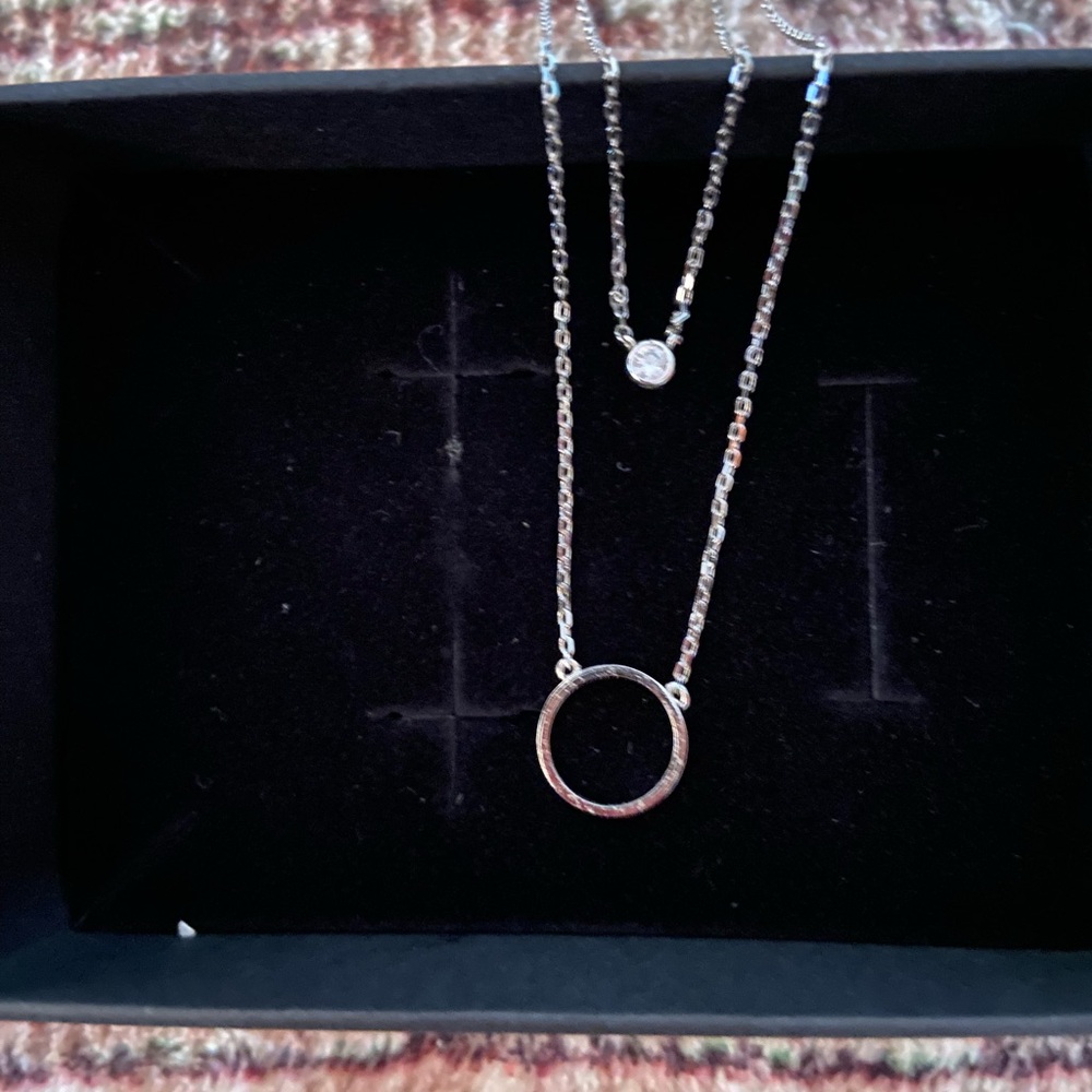 Silver Circle Pendant Necklace